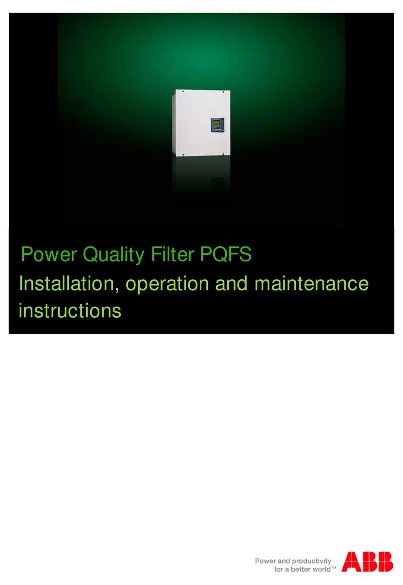 ABB PQFS Installation, operation and maintenance instructions