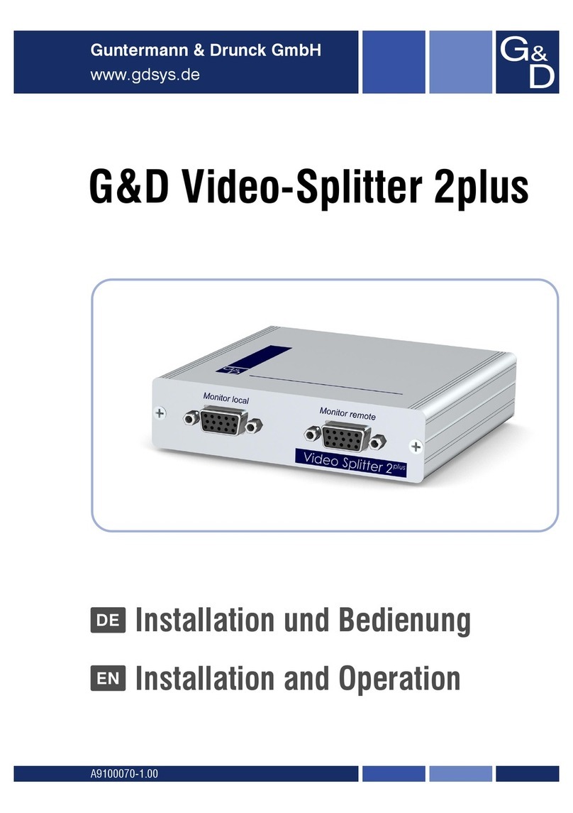 G&D Video-Splitter 2plus Installation and operation