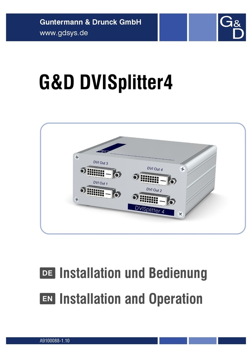G&D DVISplitter4 Installation and operation