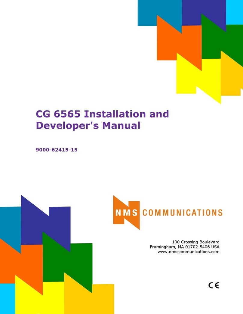 NMS Communications CG 6565 installation manual