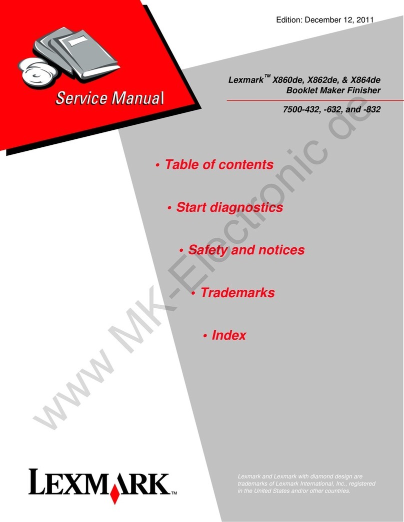 Lexmark X860de Service manual