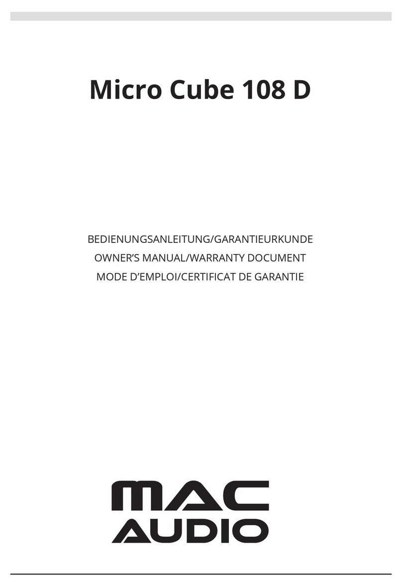 MAC Audio Micro Cube 108 D owner's manual