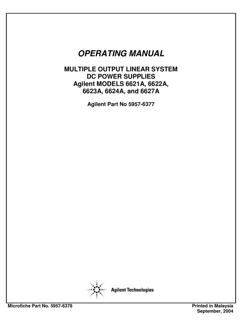 Agilent Technologies 6621A User manual