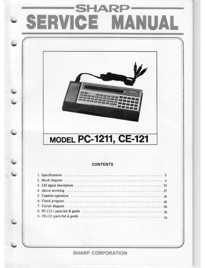Sharp PC-1211 User manual
