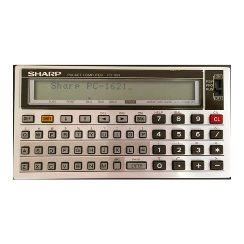 Sharp PC-1261 User manual