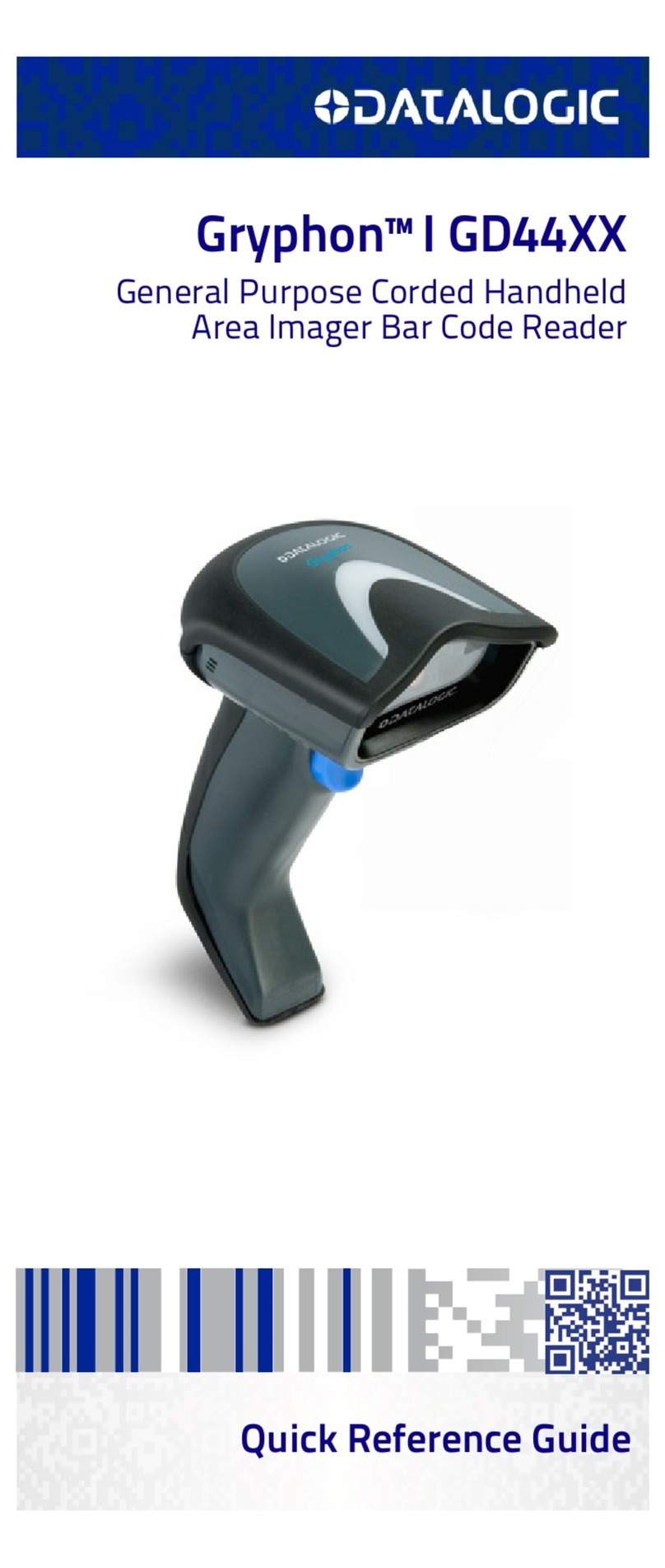 Datalogic Gryphon I GD44XX Quick reference guide