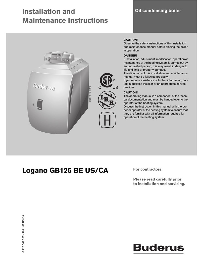 Buderus Logano GB125 BE US Installation and maintenance instructions
