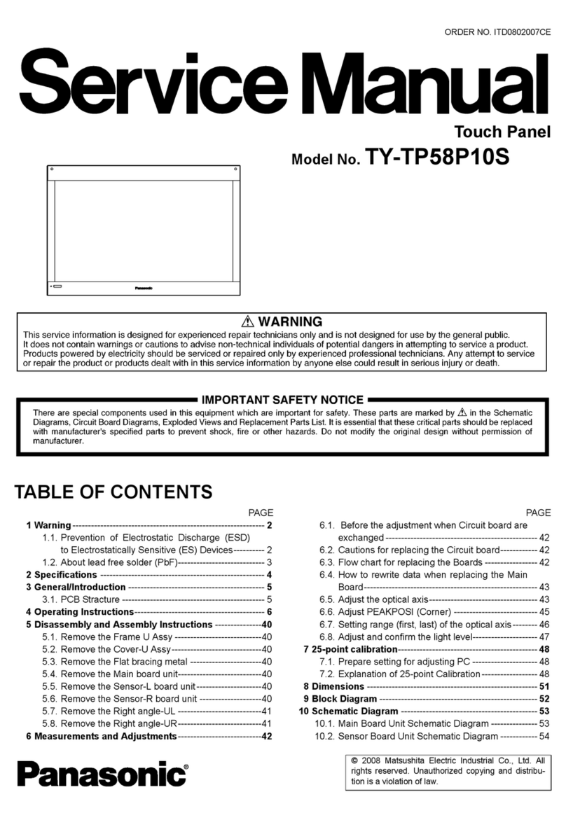 Panasonic TY-TP58P10S Service manual