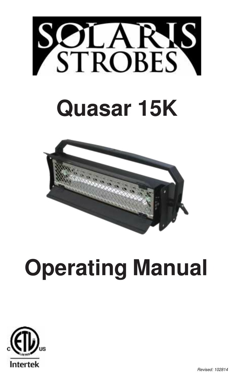 Solaris Strobes Quasar 15K operating manual