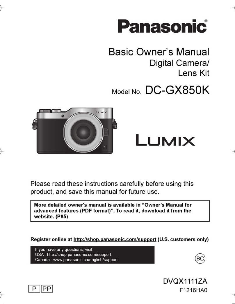 Panasonic LUMIX DC-GX850K User manual