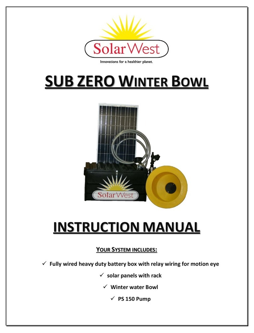 Solar West SUB ZERO instruction manual