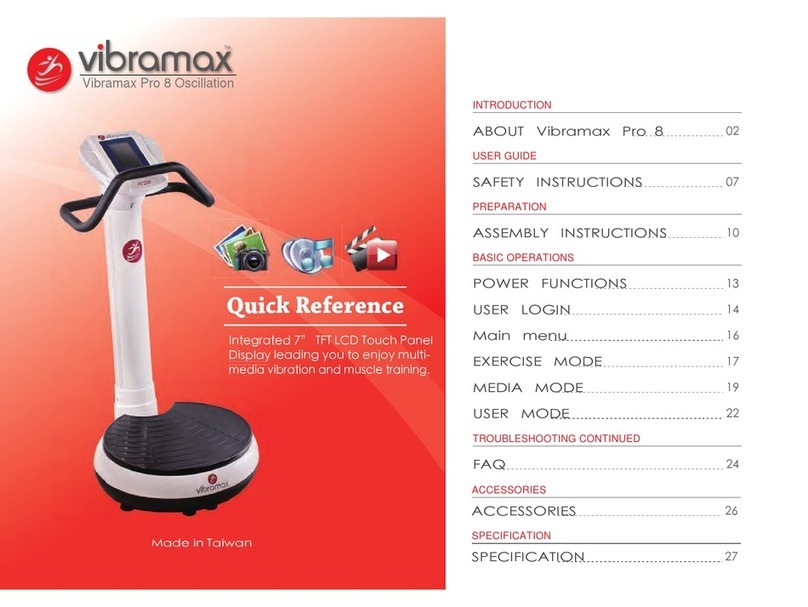 Vibramax PRO 8 Quick reference guide