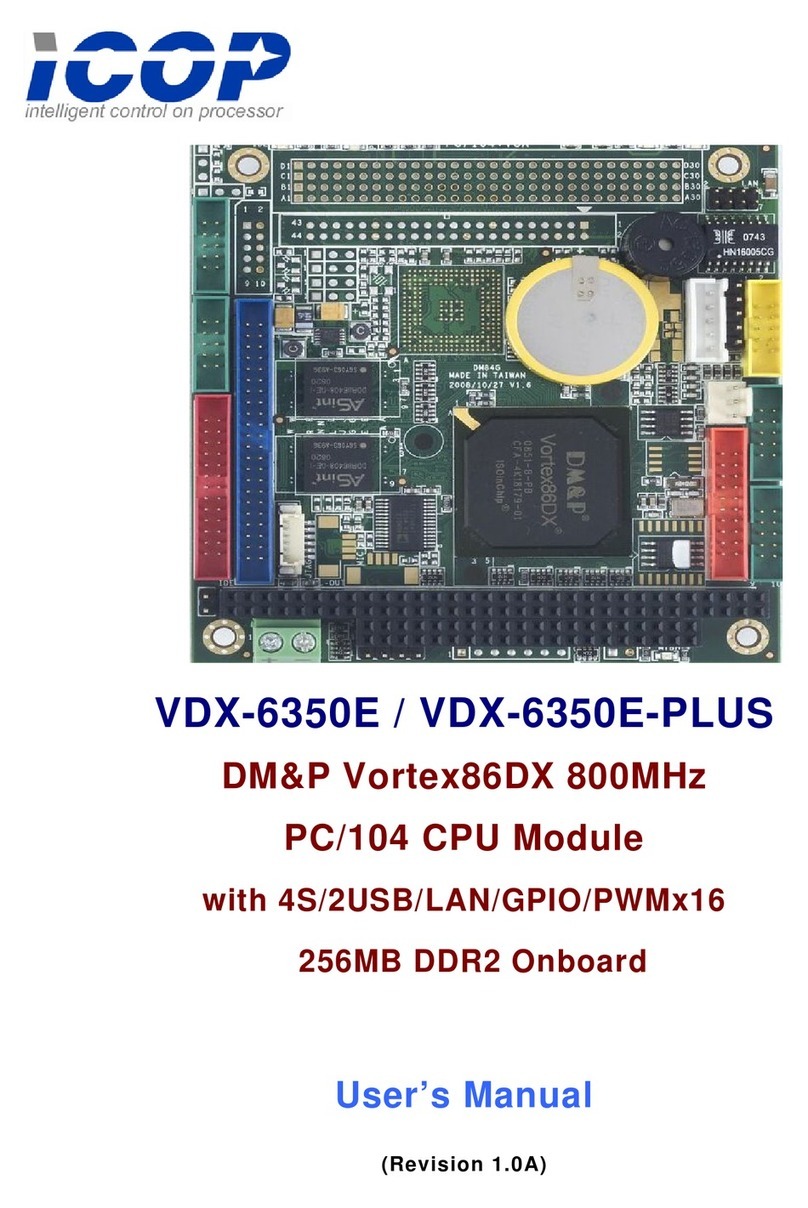 ICOP Technology VDX-6350E User manual ICOP Technology VDX-6350E User manual