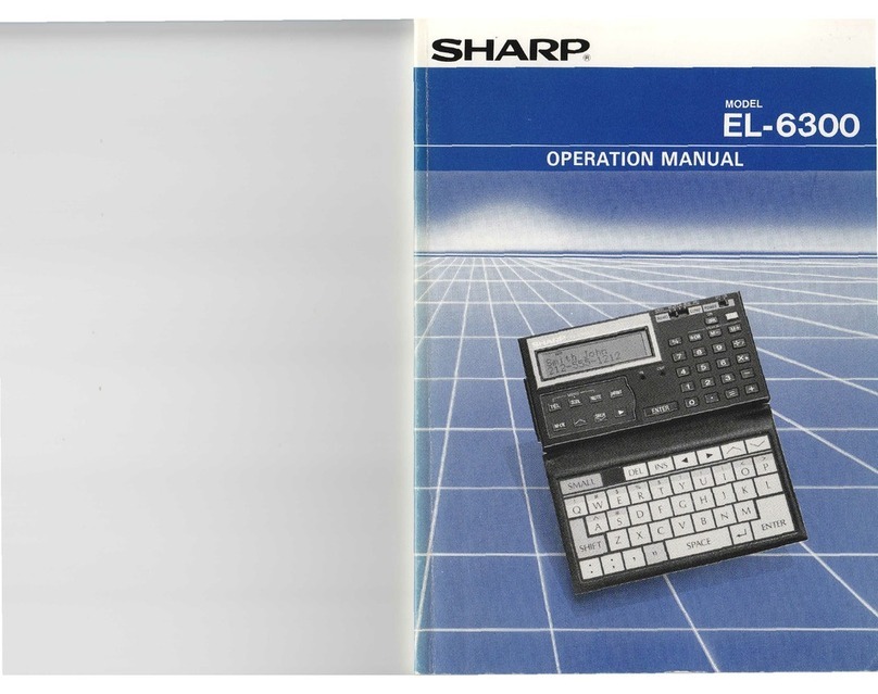 Sharp EL6300 User manual