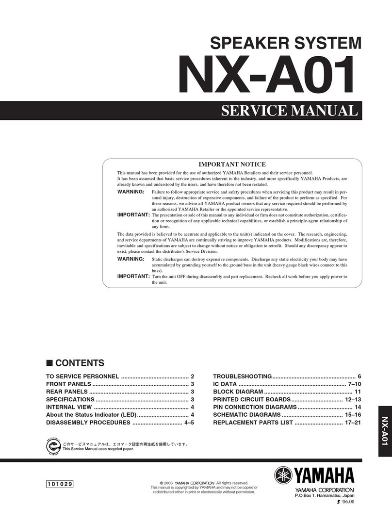 Yamaha NX-A01 - Speaker Sys User manual