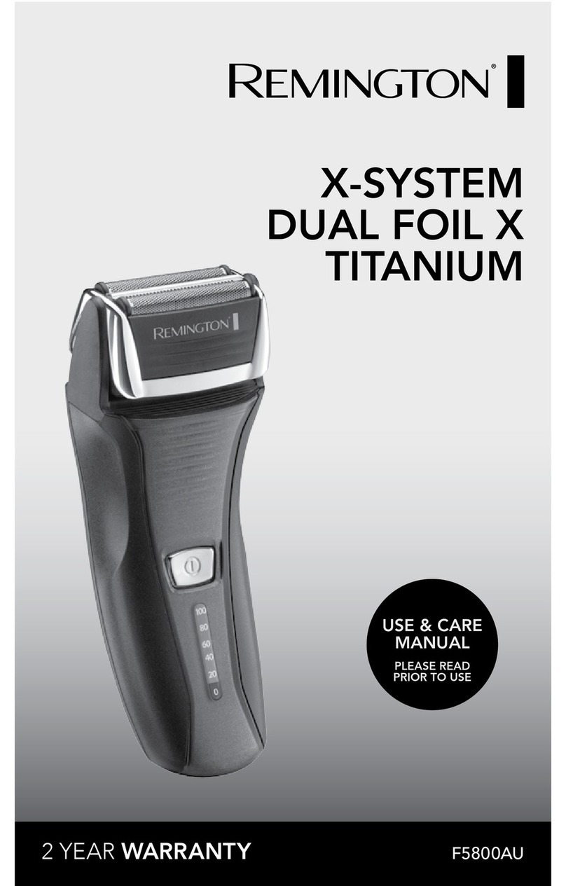 Remington X-SYSTEM DUAL FOIL X TITANIUM User manual