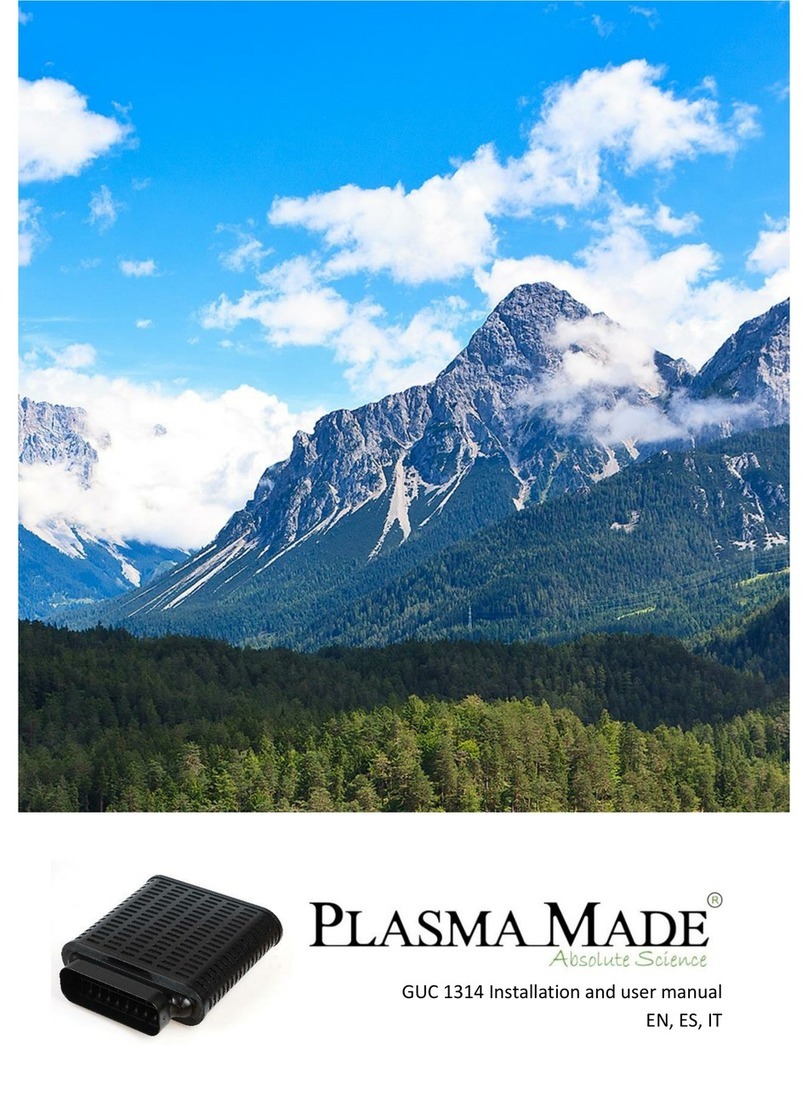 Plasma Made GUC 1314 Installation and user manual Plasma Made GUC 1314 Installation and user manual
