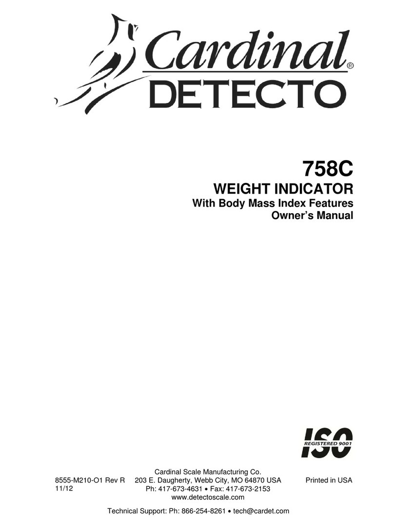 Cardinal Detecto 758C owner's manual