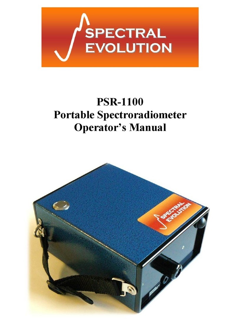 Spectral Evolution PSR-1100 User manual