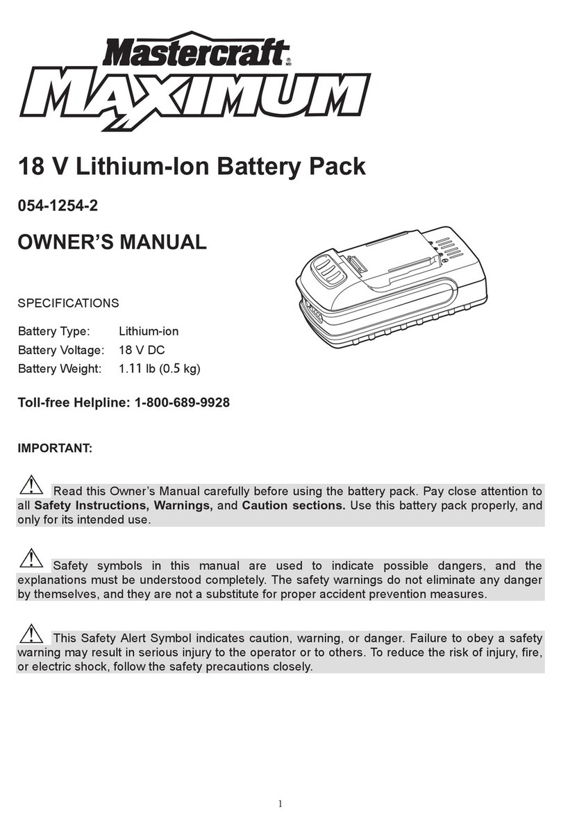 MasterCraft 054-1254-2 User manual