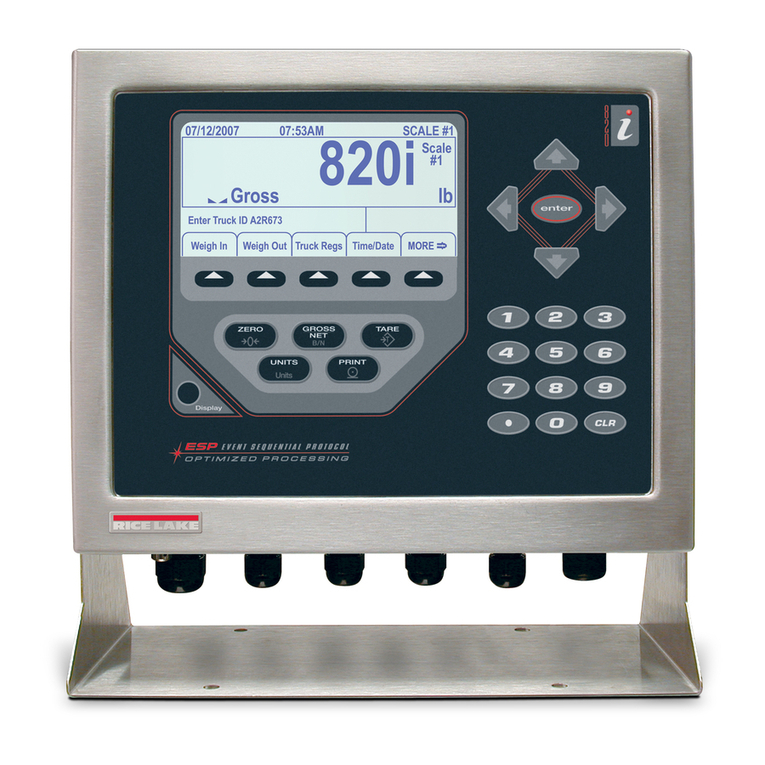 Rice Lake 820i User manual
