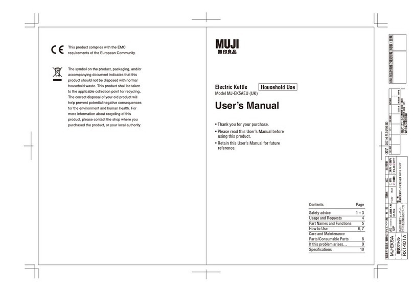 Muji MJ-EK5AEU user manual