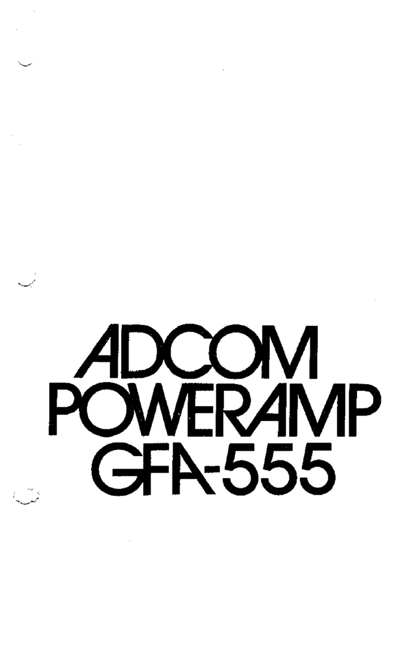 Adcom GFA-555 User manual Adcom GFA-555 User manual
