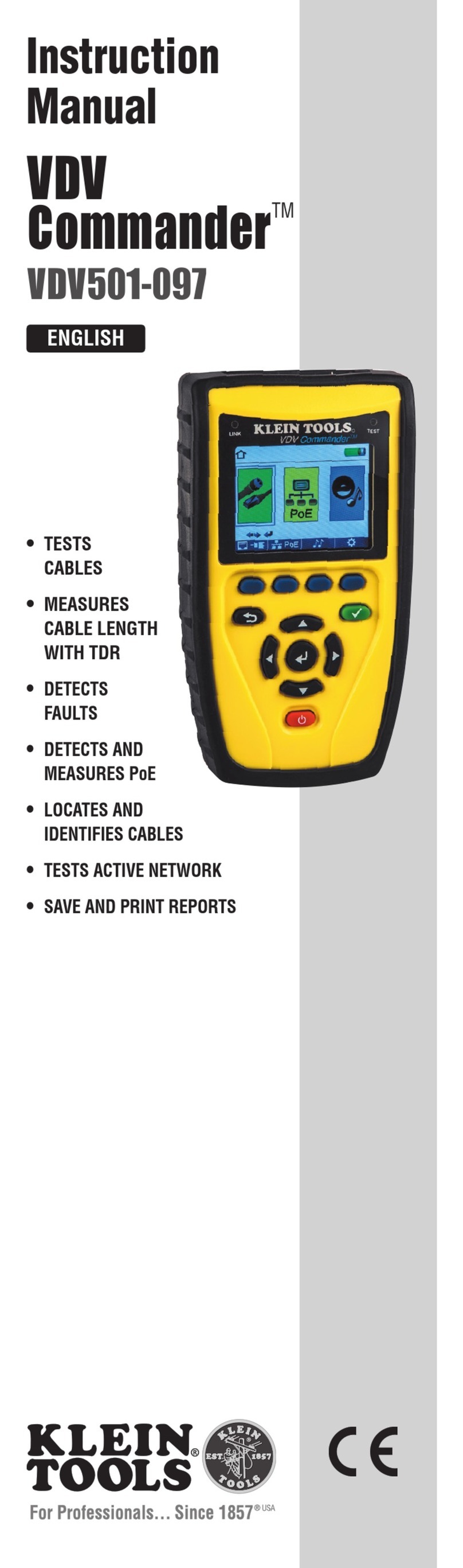Klein Tools VDV Commander VDV501-097 User manual