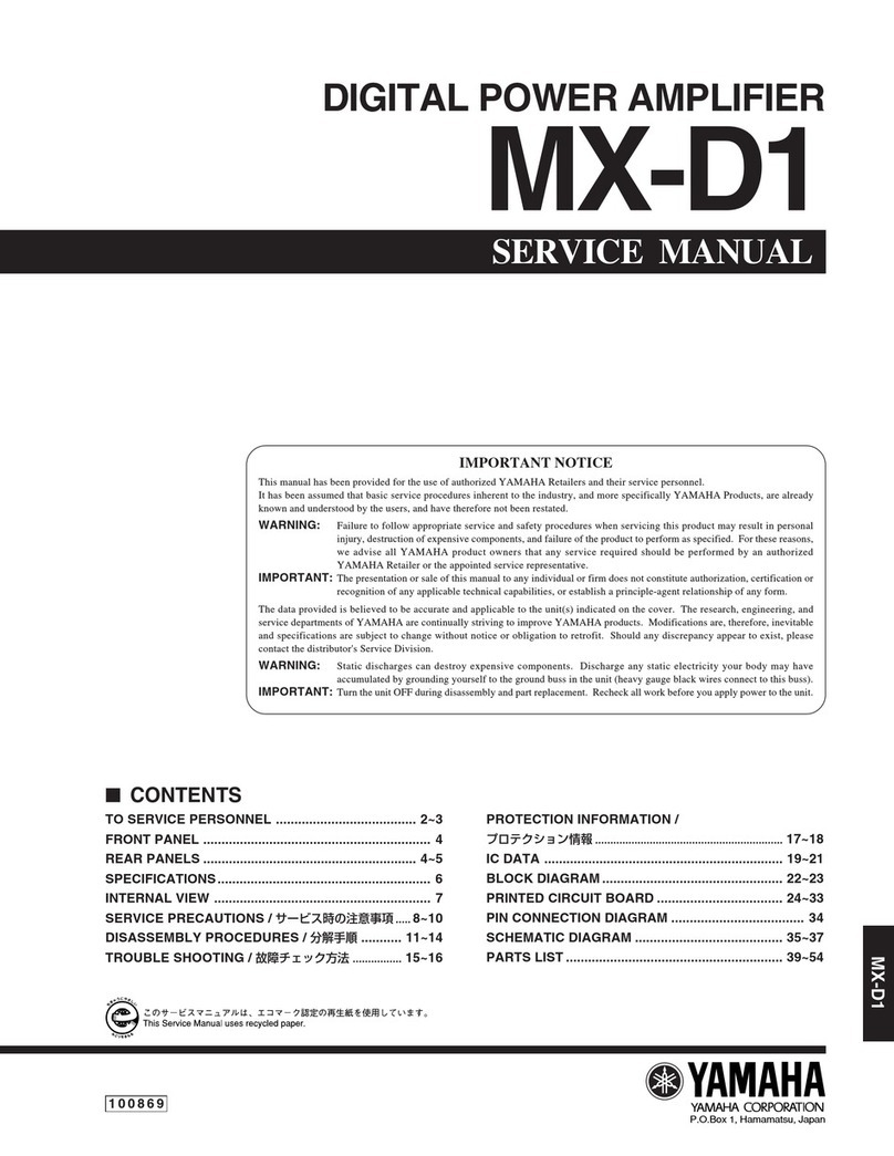 Yamaha MX-D1 - Amplifier User manual Yamaha MX-D1 - Amplifier User manual