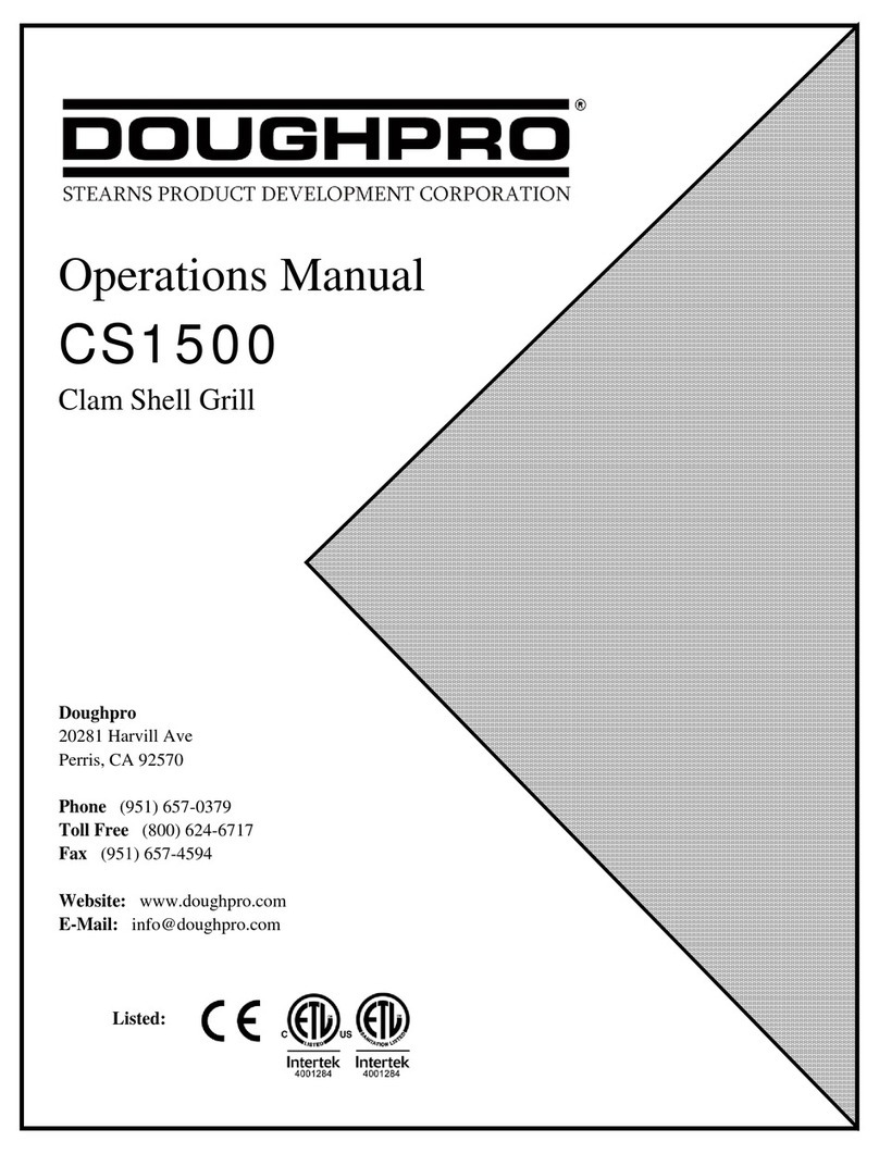 Doughpro Progrill CS1500 Operation manual