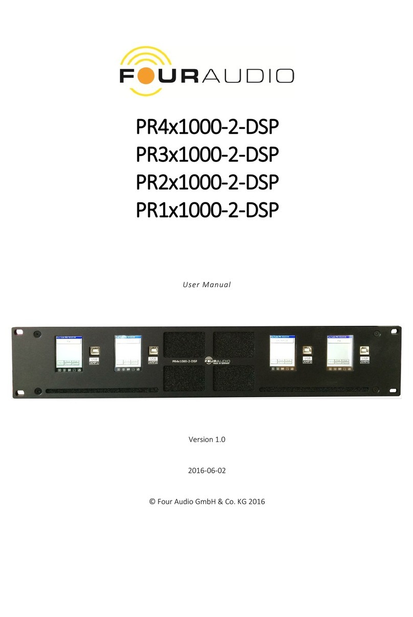 Four Audio PR4x1000-2-DSP user manual
