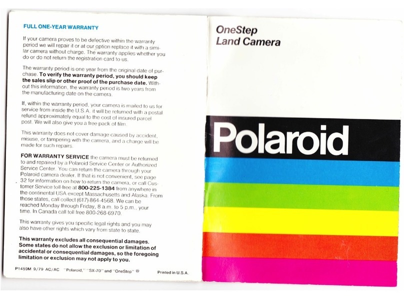 Polaroid ONESTEP LAND CAMERA User manual Polaroid ONESTEP LAND CAMERA User manual