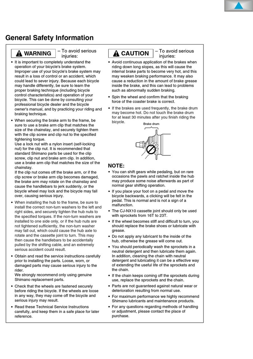 Shimano NEXUS SG-7C26 Operating instructions