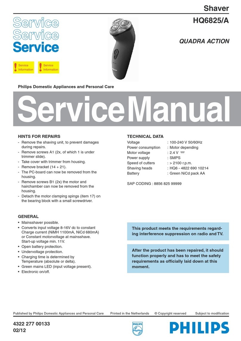 Philips HQ6825/A Service manual