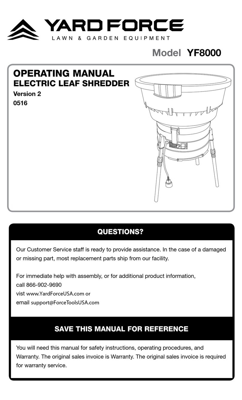 Yard force YF8000 operating manual