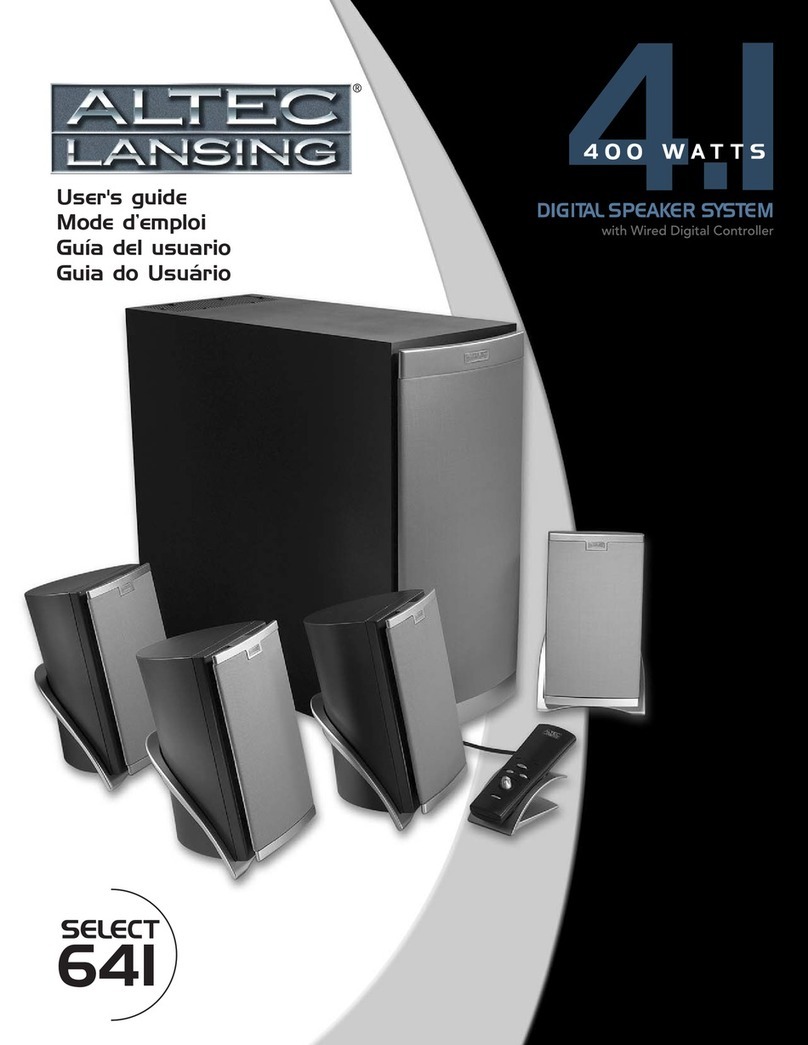 Altec Lansing Select 641 User manual Altec Lansing Select 641 User manual