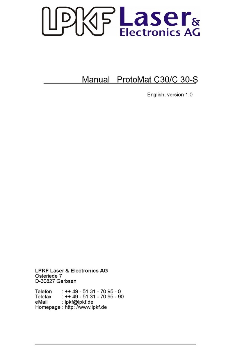 LPKF ProtoMat C30 User manual