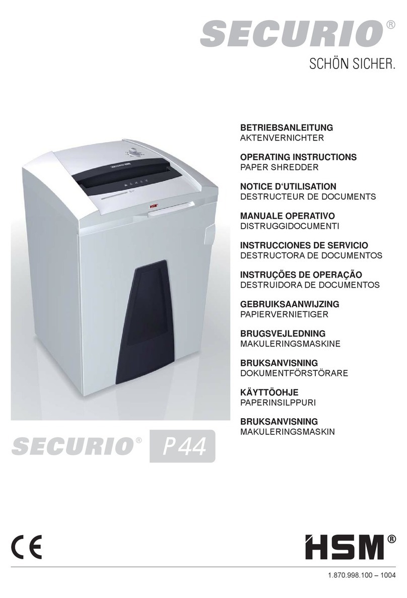 HSM securio P44 operating instructions