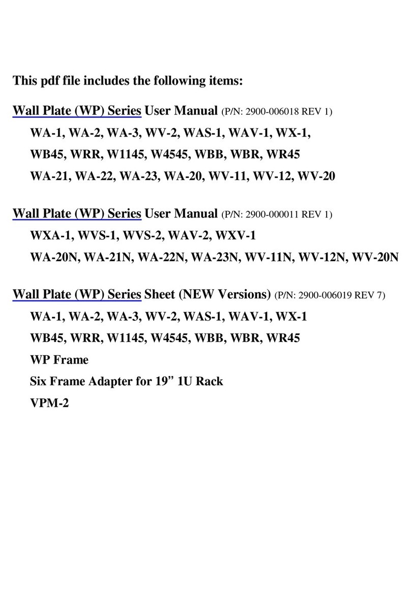 Kramer WA-1 User manual Kramer WA-1 User manual