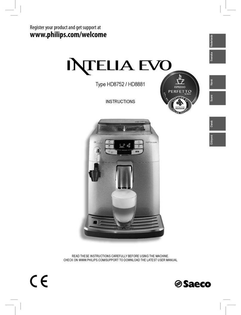 Saeco INTELLIA EVO HD8752 instructions
