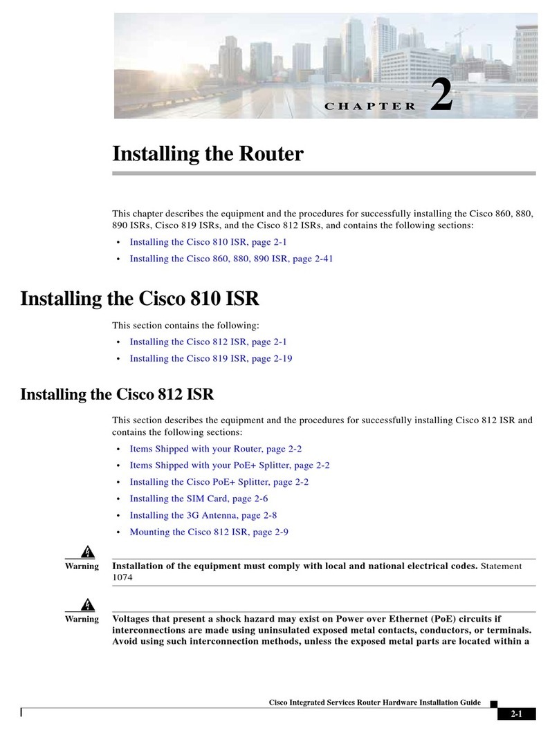 Cisco 860 Series Instruction Manual