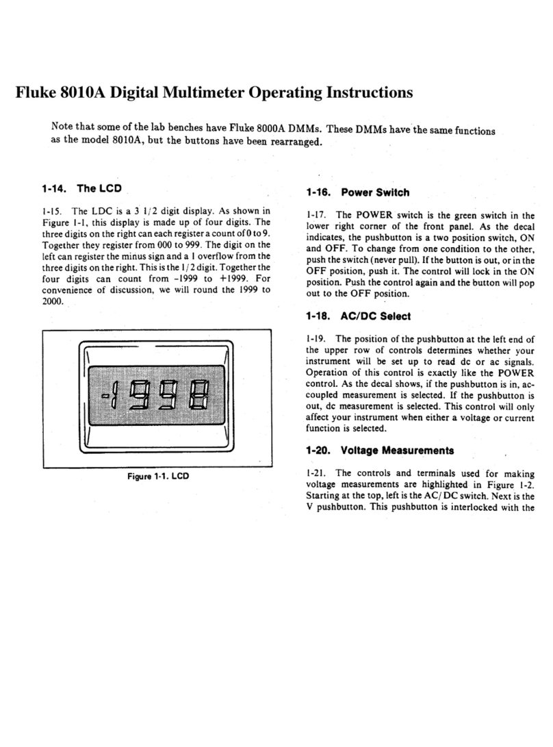 Fluke 8010A operating instructions