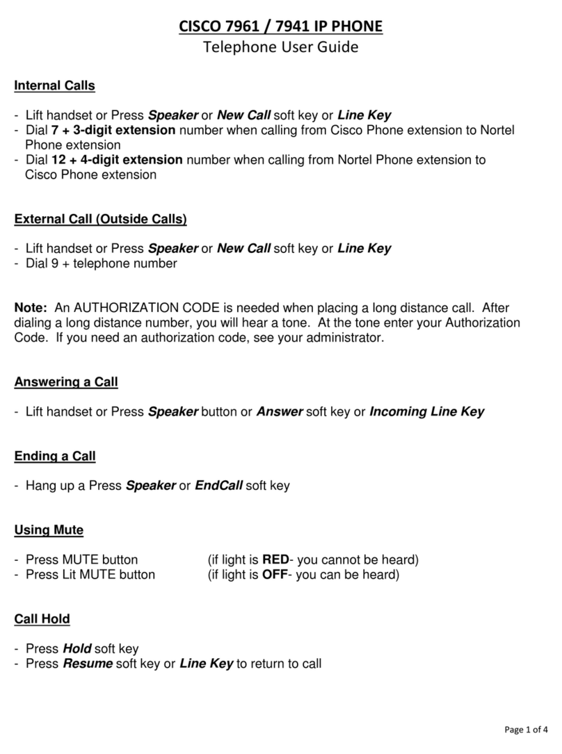 Cisco 7961 User manual