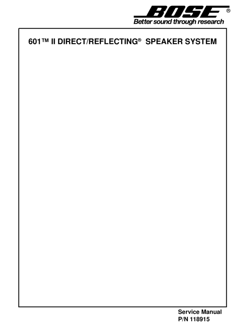 Bose 601 II DIRECT/REFLECTING Service manual