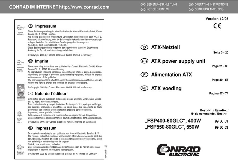 Conrad FSP550-80GLC operating instructions