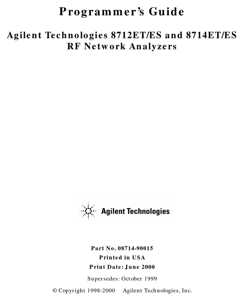 Agilent Technologies 8712ET Programmer's guide Agilent Technologies 8712ET Programmer's guide
