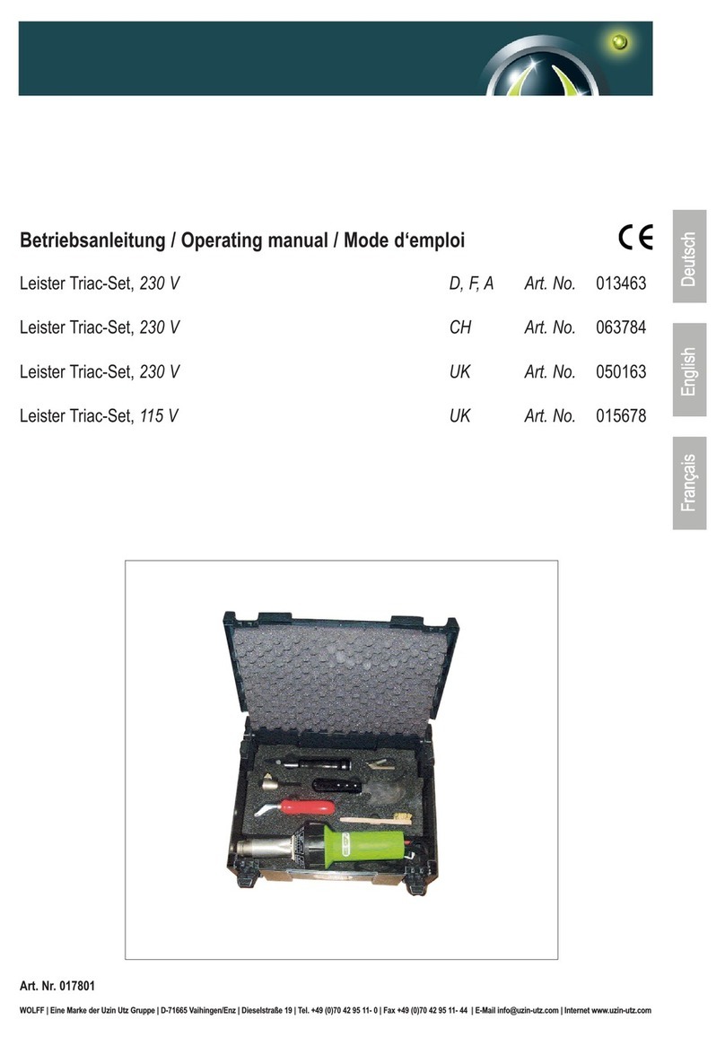 WOLFF Leister Triac-Set operating manual