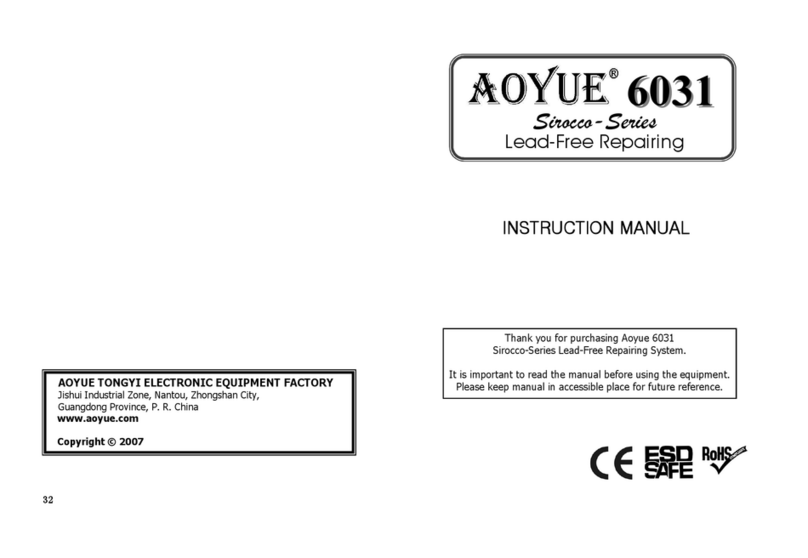 aoyue 6031 SIROCCO SERIES User manual