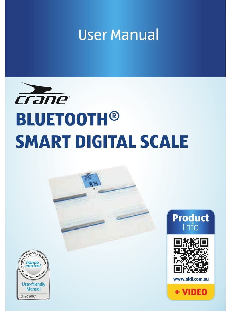 Crane BLUETOOTH SMART DIGITAL SCALE user manual