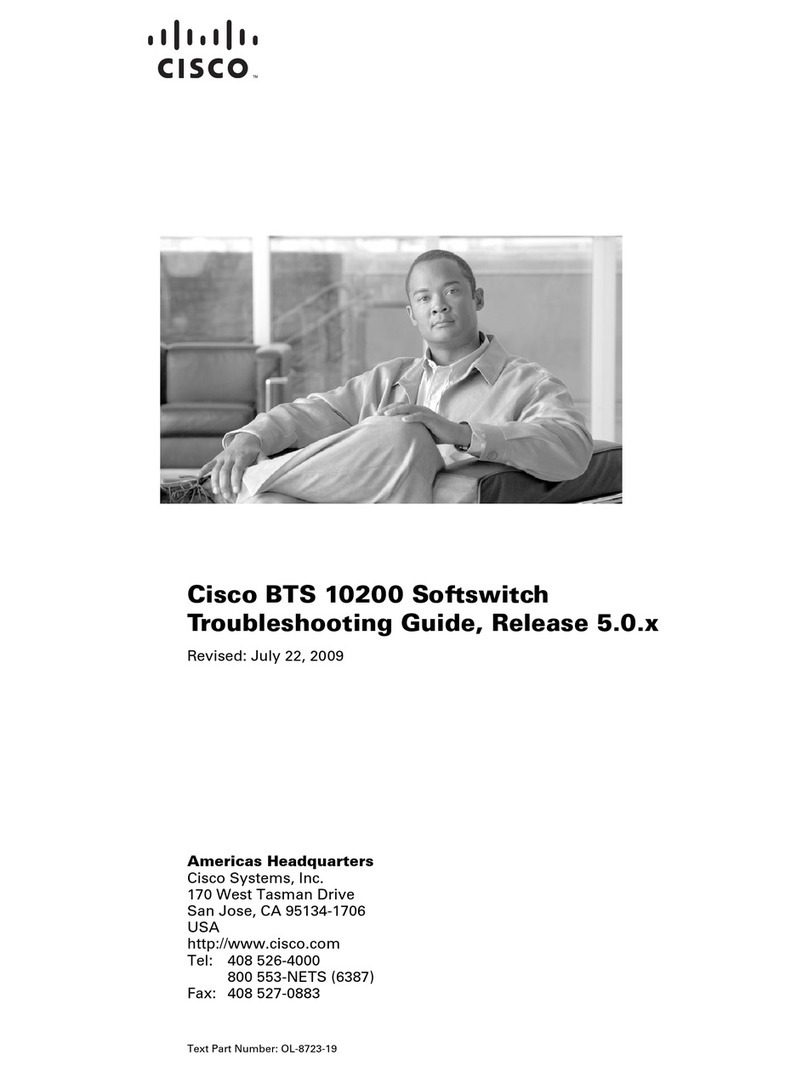 Cisco BTS 10200 Softswitch User manual Cisco BTS 10200 Softswitch User manual